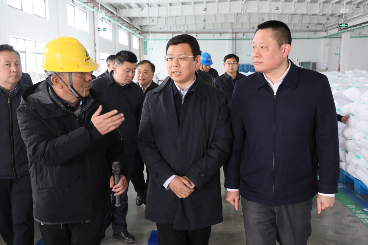 連云港市委常委、常務(wù)副市長(cháng)胡建軍蒞臨科洛吉公司調研指導工作